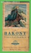 A BAKONY turistatérképe 1966-os kiadás!