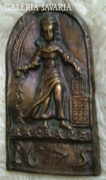 BRONZ FALIKÉP SANCTA BARBARA 1675