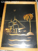 Antique marquetry picture
