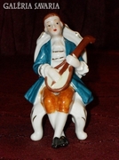 Jelzés nélküli zenész porcelán figura