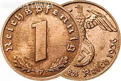 Német 1 pfenniges 1937 Hitlek korabeli