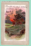 Szép szecessziós litho képeslap 1911-ből