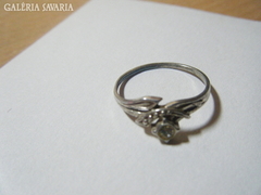 Nagyon régi fehér köves ezüst gyűrű 