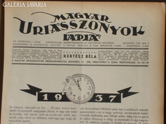 Magyar Úriasszonyok Lapja 1937 -ből összes száma
