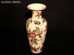 Zsolnay, virágmintás váza, hibátlan, 35cm magas