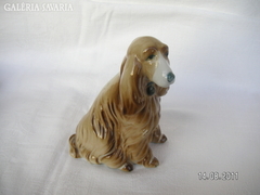 Zsolnay dog, designed by Ferenc Óri, signed piece from the 1930s. 11 cm.