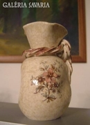 Handarbeit különleges "horpasztott" váza