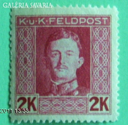K und K Tábori postabélyeg 1917.