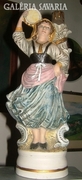 Capodimonte candle holder: musical gypsy girl from 1981