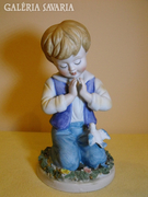 19cm imádkozó gyermek, belga porcelán.