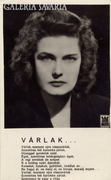 Képeslap. Karády Katalin Várlak.....1943.