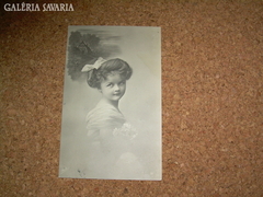 Masnis kislány Antik fotólap - 1918-ból