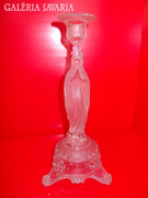 Szűz Máriát ábrázoló üveg gyertyatartó