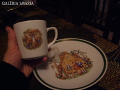 KAHLA mesemintás tányér és csésze Mérete: 19,5 cm átm