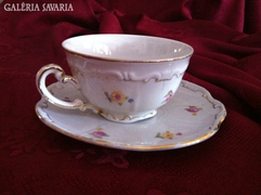 Zsolnay barokk teás csésze aljjal