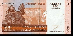 Madagaszkár 500 Ariary bankjegy (unc) 2004