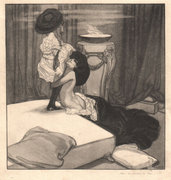 Franz  Von Bayros ( 1866-1924 ) erotikus litográfia