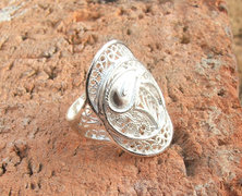 filigrános ezüst gyűrű