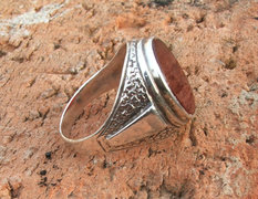 régi karneolköves ezüst pecsétgyűrű