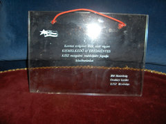 BM Határőrség KISZ Dícséret-üveg táblán