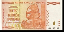 Zimbabwe 50 milliárd Dollár 2008 Unc