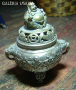 Antik Tibeti Ezüst - Bronz Füstölő Xix.századból