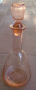 Biedermeier antik kézzel csiszolt rózsaszín butélia