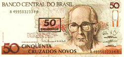 Brazilia 50 cruzeiros 1991 Unc