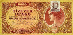 Magyarország 10000 pengő dézsmabélyeg Au-unc