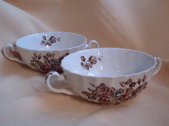 2 db antik, angol porcelánfajansz csésze