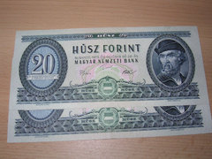 20 forint 1975 sorszámkövető pár