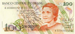 Brazília 100 cruzados novos 1989 Unc