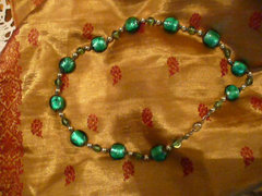 Muránói nyaklánc smaragd szinű