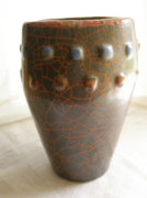 60-as évek vidám kerámia vázája - jó állapotban