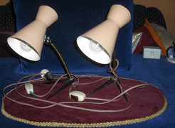 Retro asztali lámpa pár - működő