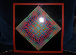 "Reproduction Victor Vasarely" - 28,3 x 28,3 cm