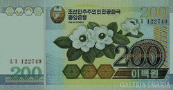 Észak-Korea 200 won 2005 Unc