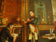 Régi képeslap Napóleont ábrázolja
