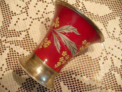 Bavária 10 cm-es váza, kézi festés