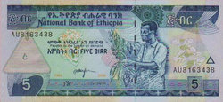 Etiópia 5 birr 2006 Unc