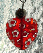 Muránói üveg fülbevaló, 925-ös ezüstkampóval