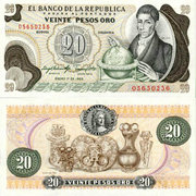 Kolumbia 20 Peso Unc