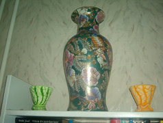 Nagyon szépen festett régi kínai váza