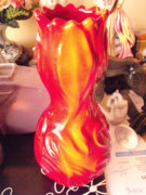 Zsolnay piros eozinos váza