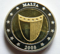 Emlék euro Málta 2008