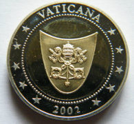 Emlék euro Vatikán 2002
