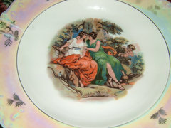 Kahla barokk jelenetes dísztányér - tányér