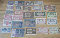 81 db különféle magyar bankjegygyűjtemény