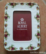 Royal Albert rózsás porcelán képkeret