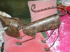 Iparművész tacskó kutya, különleges, 46x39 cm+farka,ép